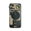 BQ7 Rear Cover Glass with Camera Lens Glass and Wireless NFC Charging with Flash Flex Cable for iPhone 15 Plus-Yellow