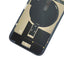 BQ7 Rear Cover Glass with Camera Lens Glass and Wireless NFC Charging with Flash Flex Cable for iPhone 15 Plus-Yellow