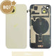 BQ7 Rear Cover Glass with Camera Lens Glass and Wireless NFC Charging with Flash Flex Cable for iPhone 15 Plus-Yellow