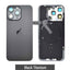 BQ7 Rear Cover Glass with Camera Lens Glass and Wireless NFC Charging with Flash Flex Cable for iPhone 15 Pro Max-Black Titanium