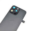 BQ7 Rear Cover Glass with Camera Lens Glass and Wireless NFC Charging with Flash Flex Cable for iPhone 15 Pro Max-Black Titanium