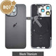 BQ7 Rear Cover Glass with Camera Lens Glass and Wireless NFC Charging with Flash Flex Cable for iPhone 15 Pro Max-Black Titanium