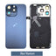 BQ7 Rear Cover Glass with Camera Lens Glass and Wireless NFC Charging with Flash Flex Cable for iPhone 15 Pro Max-Blue Titanium