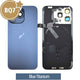 BQ7 Rear Cover Glass with Camera Lens Glass and Wireless NFC Charging with Flash Flex Cable for iPhone 15 Pro Max-Blue Titanium
