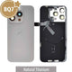 BQ7 Rear Cover Glass with Camera Lens Glass and Wireless NFC Charging with Flash Flex Cable for iPhone 15 Pro Max-Natural Titanium