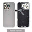 BQ7 Rear Cover Glass with Camera Lens Glass and Wireless NFC Charging with Flash Flex Cable for iPhone 15 Pro Max-Natural Titanium