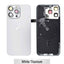 BQ7 Rear Cover Glass with Camera Lens Glass and Wireless NFC Charging with Flash Flex Cable for iPhone 15 Pro Max-White Titanium