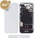 BQ7 Rear Cover Glass with Camera Lens Glass and Wireless NFC Charging with Flash Flex Cable for iPhone 16-White