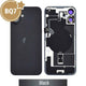 BQ7 Rear Cover Glass with Camera Lens Glass and Wireless NFC Charging with Flash Flex Cable for iPhone 16 Plus-Black