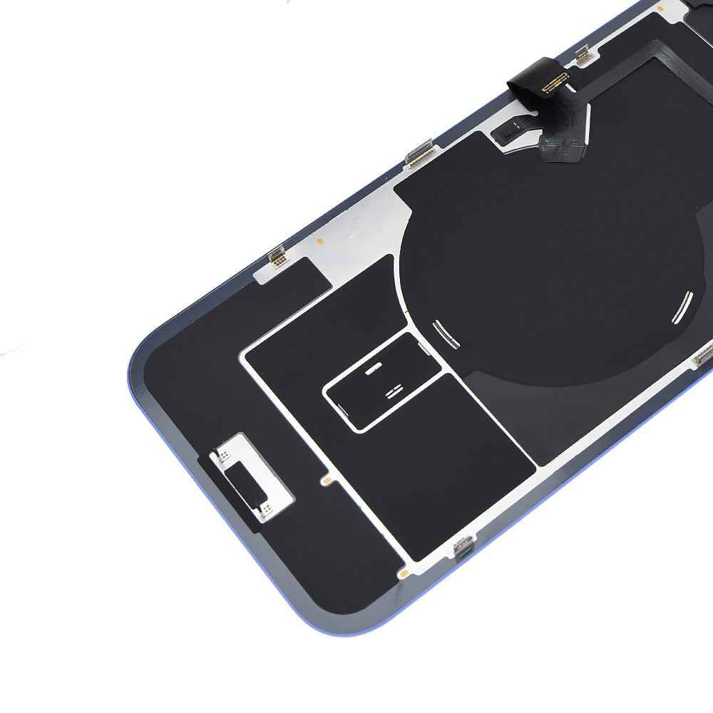 BQ7 Rear Cover Glass with Camera Lens Glass and Wireless NFC Charging with Flash Flex Cable for iPhone 16 Plus-Ultramarine