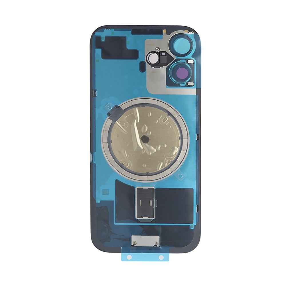 BQ7 Rear Cover Glass with Camera Lens Glass and Wireless Charging Magnet for iPhone 17-Blue