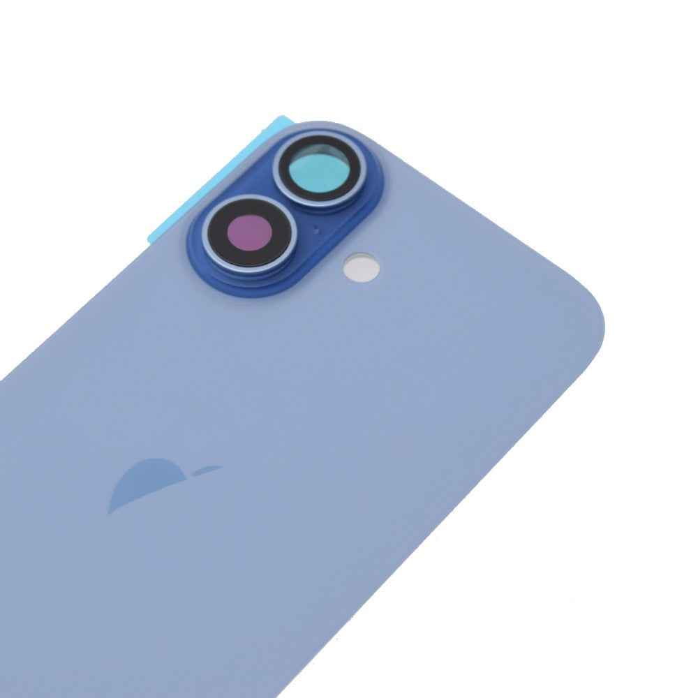 BQ7 Rear Cover Glass with Camera Lens Glass and Wireless Charging Magnet for iPhone 17-Blue