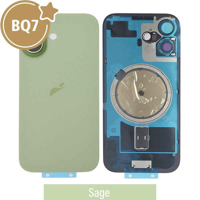BQ7 Rear Cover Glass with Camera Lens Glass and Wireless Charging Magnet for iPhone 17-Sage