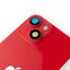 BQ7 Rear Cover Glass with Camera Lens Glass and Wireless NFC Charging with Flash Flex Cable for iPhone 14-Red