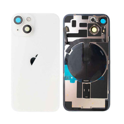 BQ7 Rear Cover Glass with Camera Lens Glass and Wireless NFC Charging with Flash Flex Cable for iPhone 14-Starlight