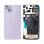 BQ7 Rear Cover Glass with Camera Lens Glass and Wireless NFC Charging with Flash Flex Cable for iPhone 14 Plus-Purple