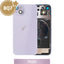 BQ7 Rear Cover Glass with Camera Lens Glass and Wireless NFC Charging with Flash Flex Cable for iPhone 14 Plus-Purple