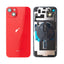 BQ7 Rear Cover Glass with Camera Lens Glass and Wireless NFC Charging with Flash Flex Cable for iPhone 14 Plus-Red