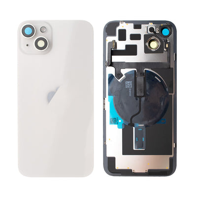 BQ7 Rear Cover Glass with Camera Lens Glass and Wireless NFC Charging with Flash Flex Cable for iPhone 14 Plus-Starlight