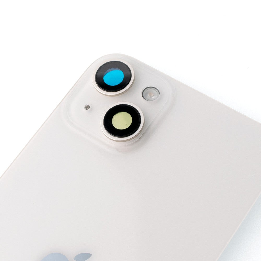 BQ7 Rear Cover Glass with Camera Lens Glass and Wireless NFC Charging with Flash Flex Cable for iPhone 14 Plus-Starlight