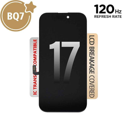 BQ7 Incell LCD Assembly for iPhone 17 Screen Replacement (120HZ, Compatible for IC chip transfer)