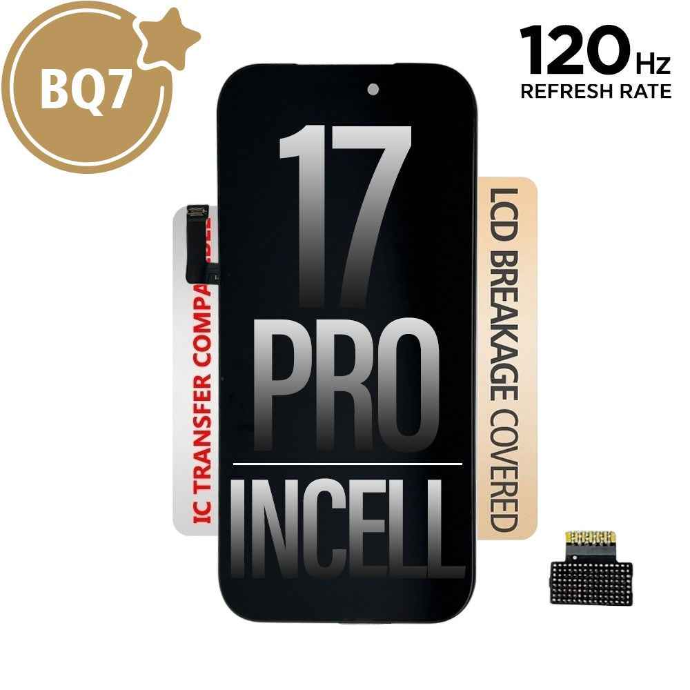 BQ7 Incell LCD Assembly for iPhone 17 Pro Screen Replacement (120HZ, Compatible for IC chip transfer)