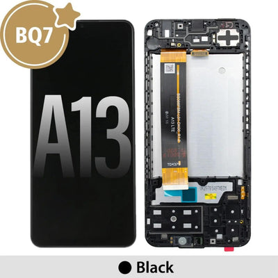 BQ7 Samsung Galaxy A13 A135F OLED Screen Replacement Digitizer with Frame - Black (As the same as service pack, but not from official Samsung) - MyMobile