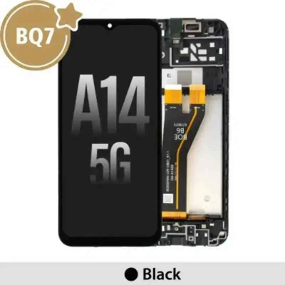 BQ7 Samsung Galaxy A14 5G A146 OLED Screen Replacement Digitizer with Frame-Black (EU VERSION) (As the same as service pack, but not from official Samsung)