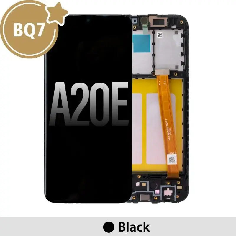 BQ7 Samsung Galaxy A20e A202F OLED Screen Replacement Digitizer with Frame - Black (As the same as service pack, but not from official Samsung) - MyMobile