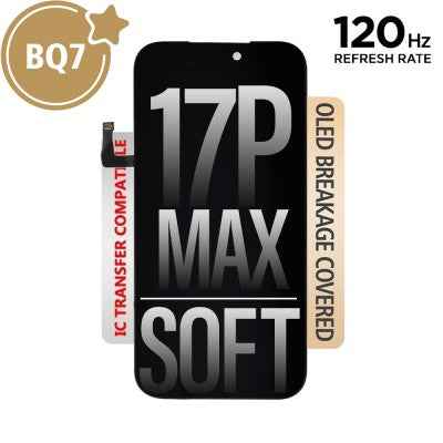 BQ7 Soft OLED Assembly for iPhone 17 Pro Max Screen Replacement (120HZ)
