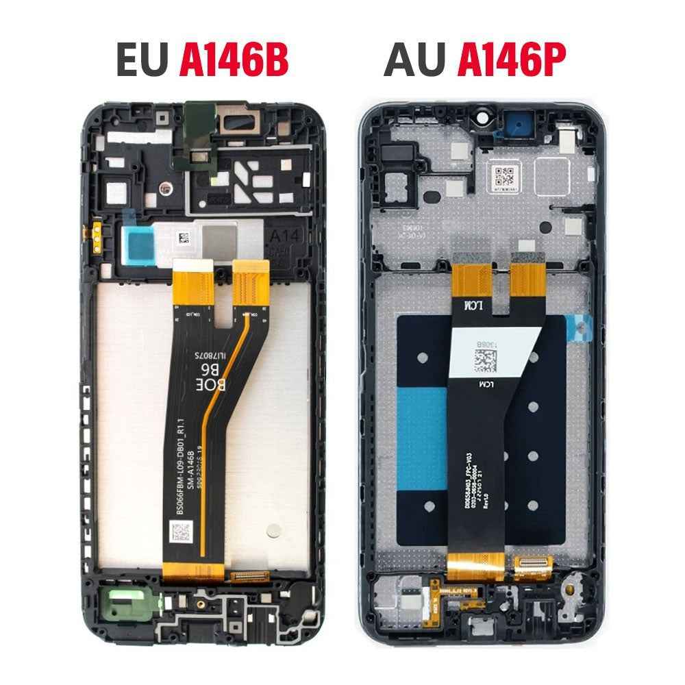 Samsung Galaxy A14 5G A146P / A146U BQ7 LCD Screen Replacement Digitizer with Frame-Black (AU Version)