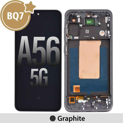 BQ7 OLED Assembly Replacement with Frame for Samsung Galaxy A56 5G A566B / A566F-Graphite