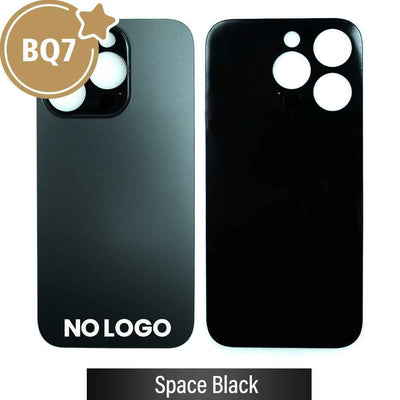 BQ7Rear Glass With 3M Adhesive Replacement for iPhone 14 Pro Max (NO LOGO)-Space Black