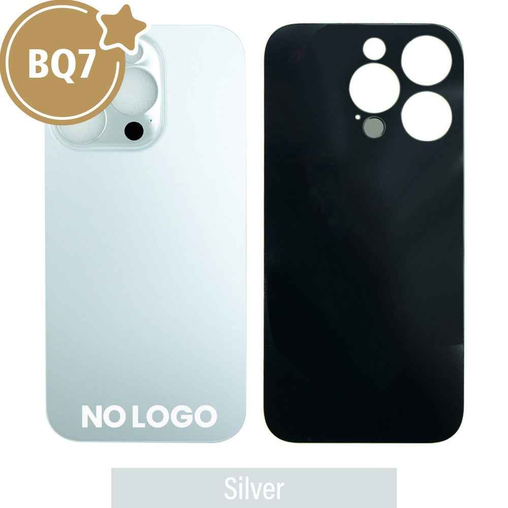 BQ7 Rear Glass With 3M Adhesive Replacement for iPhone 14 Pro Max (NO LOGO)-Silver