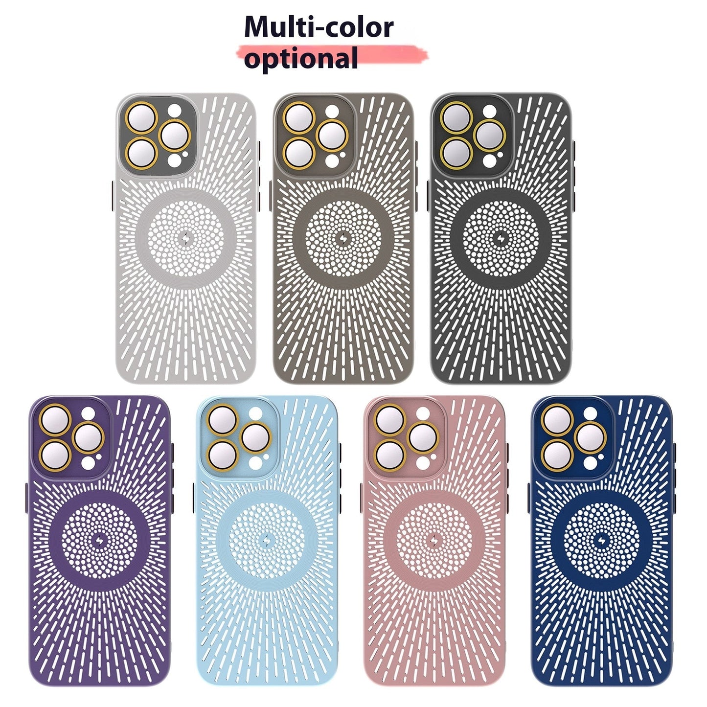 Breathable Heat Dissipation Network Shell Magnetic Charging Skin Feeling Protective Cover For iPhone 16 - MyMobile