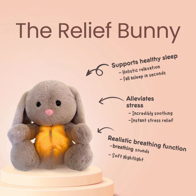 Breathing Rabbit Soothing Sensory Plush Toy With Relieve Anxiety Bunny Comforter Breathes For Newborn Conciliate Baby - MyMobile