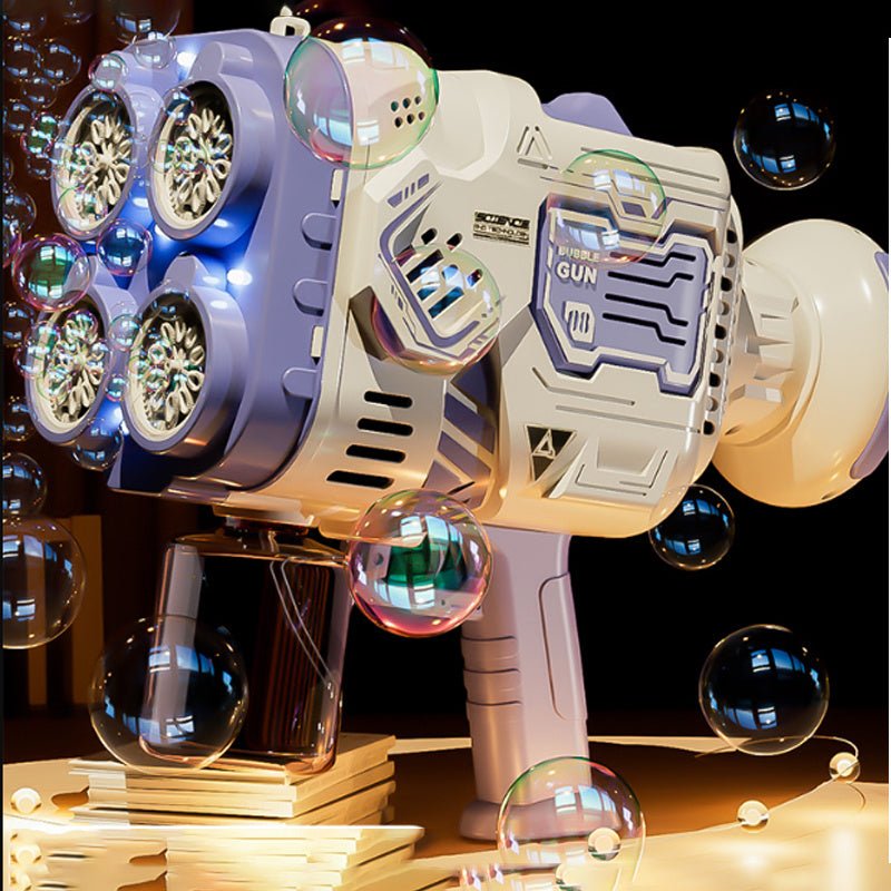 Bubble Gun Rocket Soap Bubble Machine Electric Space Launcher Continues To Produce Bubbles With LED Light - MyMobile