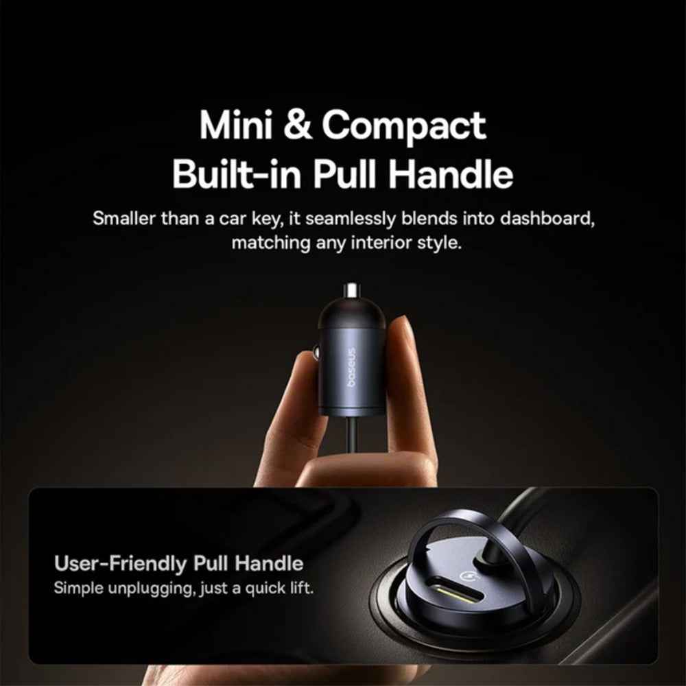 Baseus Tiny Star 30W Mini Car Charger with USB-C Cable