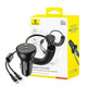 Baseus Circular Plastic Car Charger (C+C) + (C&L) Cable 60W
