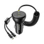 Baseus Circular Plastic Car Charger (C+C) + (C&L) Cable 60W