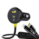 Baseus Circular Plastic Car Charger (U+C) + (C&L) Cable 60W