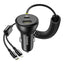 Baseus Circular Plastic Car Charger (U+C) + (C&L) Cable 60W
