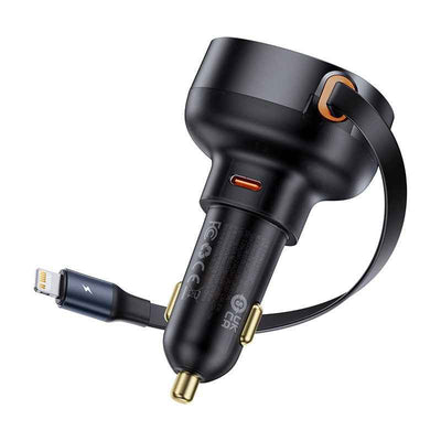 Baseus Enjoyment Pro Car Charger C+Retractable iP Cable 55W Cluster