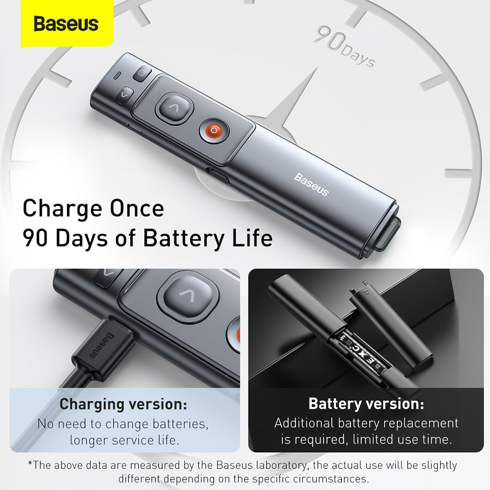 Baseus Orange Dot Wireless Presenter (Red Laser)