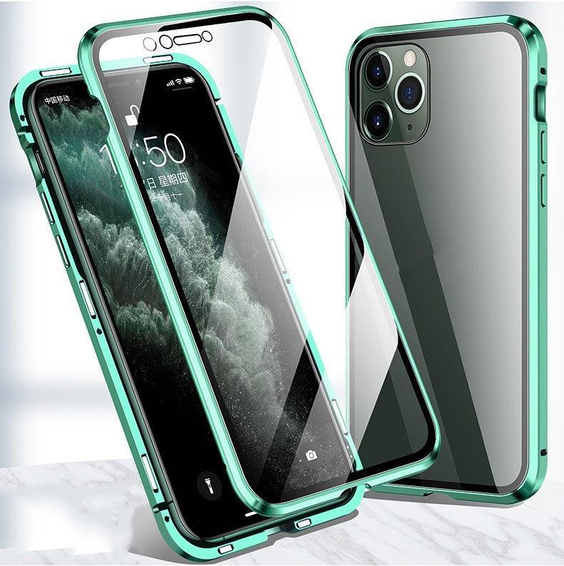 Magnetic Absorbing Glass Phone Case Protective Cover - MyMobile