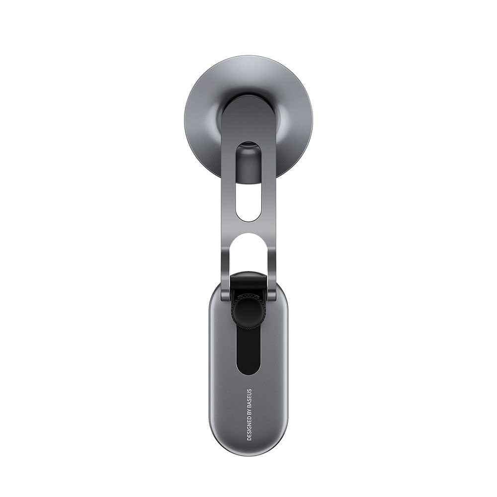 Baseus T-Space Series Folding Metal Car Mount Magnetic Phone Holder-Frost Silver