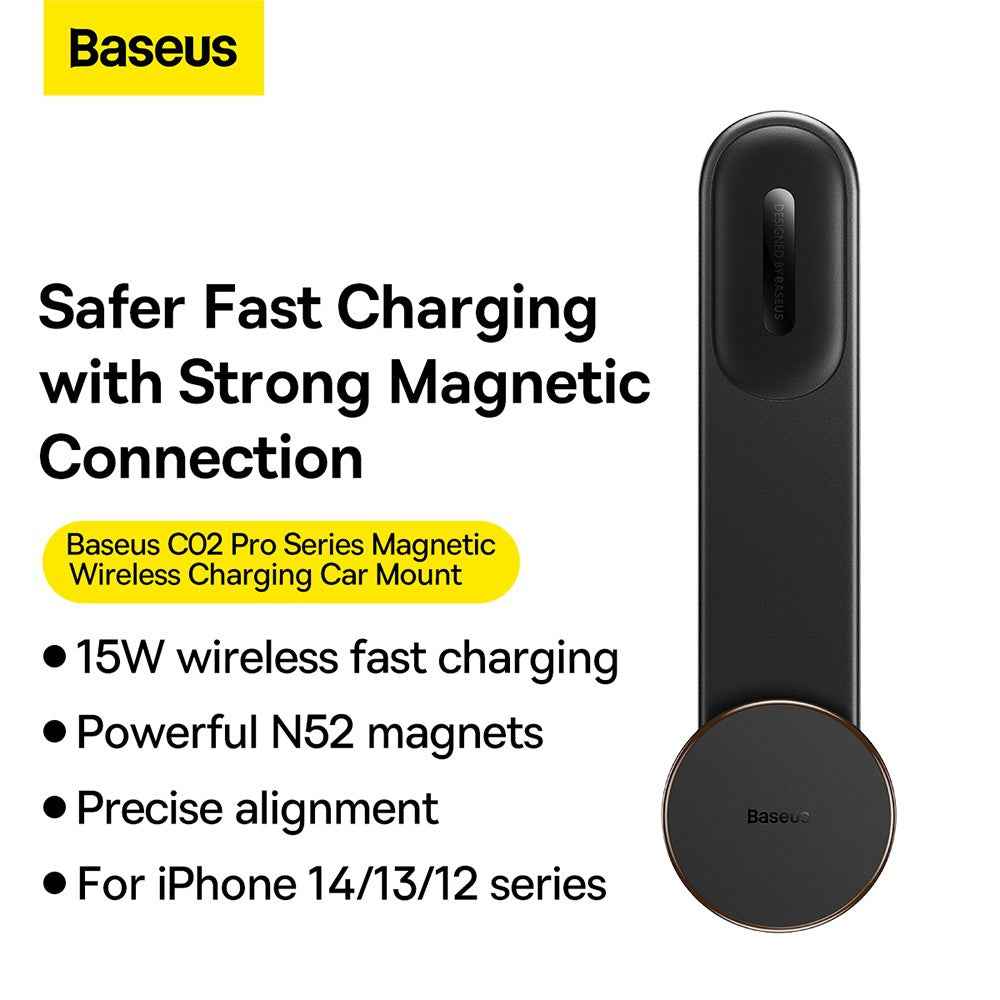 Baseus C02 Pro Series Magnetic Wireless Charging Car Mount-Cluster