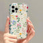 Floral Transparent All-inclusive Space Phone Case For iPhone 15