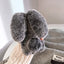 Simple Winter Warm Rabbit Plush Phone Case For iPhone 14