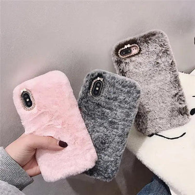 Rabbit Hair Protective Cover Mobile Phone Case Online Only